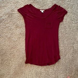 Swoop neck pocket tee